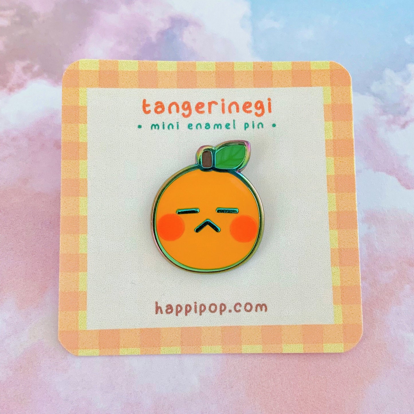 [LE 30] Rainbow Plated Tangerinegi Enamel Pin