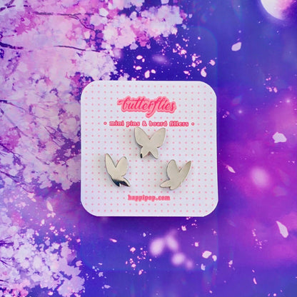 Silver Gold Butterfly Board Fillers | Mini Pin Set
